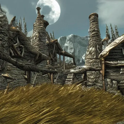 Image similar to Skyrim with better textures better graphics4K quality super realistic