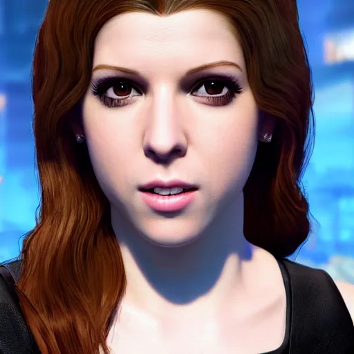 Image similar to Anna Kendrick as Judy from Cyperpunk 2077 unreal engine 5 4k ultra high quality