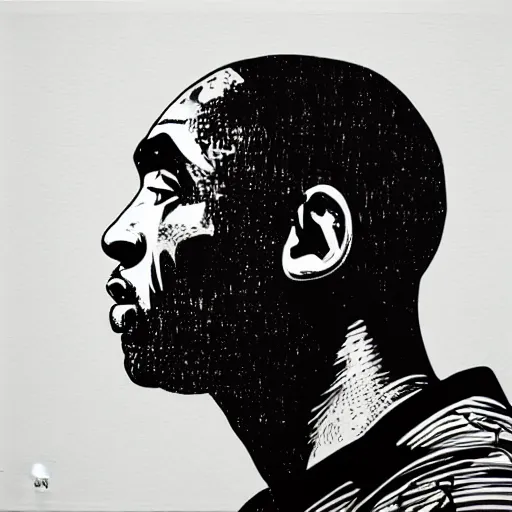 Image similar to Sideview Portrait of kobe bryant by Shepard Fairey