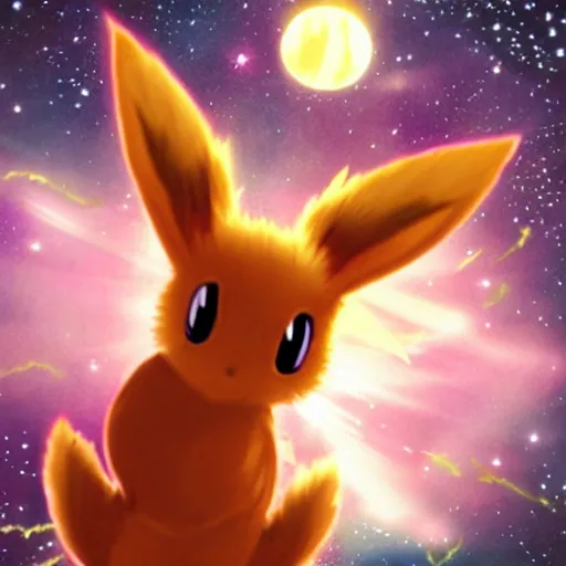 Image similar to Eevee in space