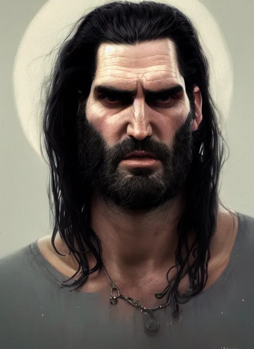 Image similar to highly detailed portrait of peter steele in gta v, stephen bliss, unreal engine, fantasy art by greg rutkowski, loish, rhads, ferdinand knab, makoto shinkai and lois van baarle, artgerm, pixar, ilya kuvshinov, rossdraws, tom bagshaw, global illumination, radiant light, detailed and intricate environment