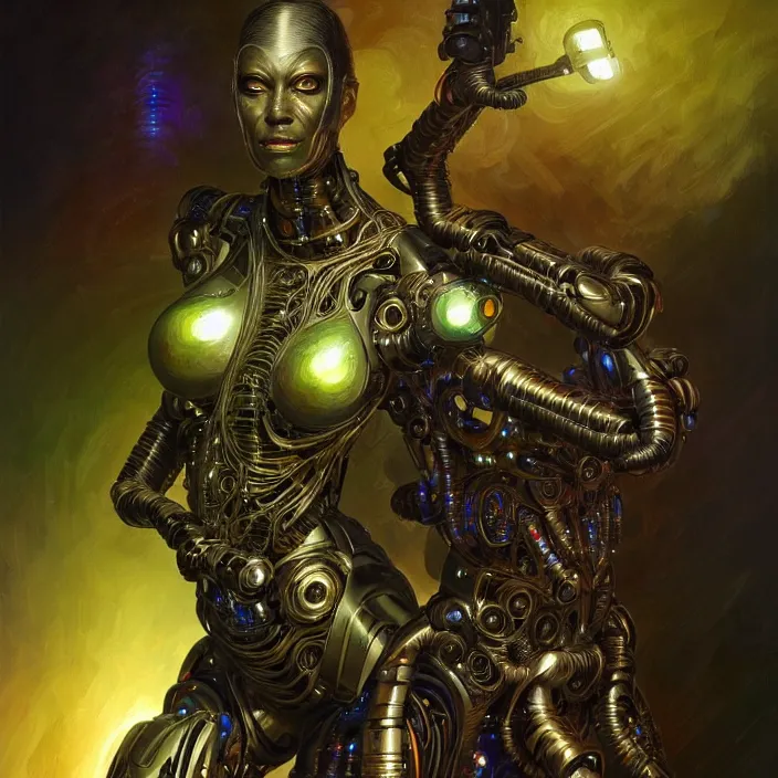 Image similar to organic cyborg, diffuse lighting, fantasy, intricate, elegant, highly detailed, lifelike, photorealistic, digital painting, artstation, illustration, concept art, smooth, sharp focus, art by ernie barnes and george bellows and jean germain drouais and skunkyfly and kelogsloops