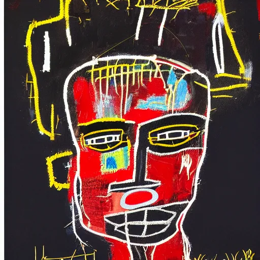 Image similar to A extremely highly detailed majestic hi-res beautiful immaculate head and shoulders painting of a strong black african man by Jean-Michel Basquiat, 8k, high textures, hyper sharp, insanely detailed and intricate, super detailed, 8k HDR high quality