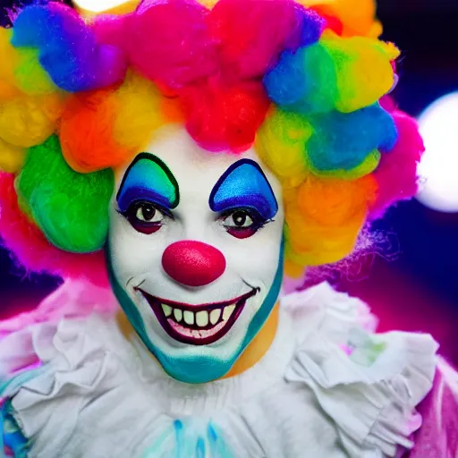 Image similar to photo of a unicorn clown