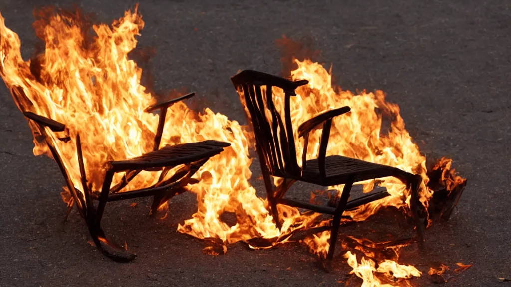 Image similar to burning chair