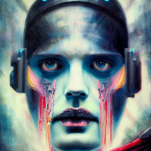 Prompt: dream portrait of Thor, cameras, melting ,8k,by tristan eaton,Stanley Artgermm,Tom Bagshaw,Greg Rutkowski,Carne Griffiths, Ayami Kojima, Beksinski, Giger,trending on DeviantArt,face enhance,hyper detailed,minimalist,cybernetic, android, blade runner,full of colour W 1024