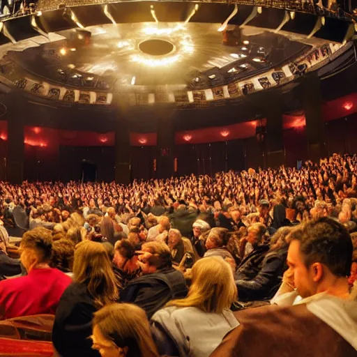 Image similar to crowded theater on fire