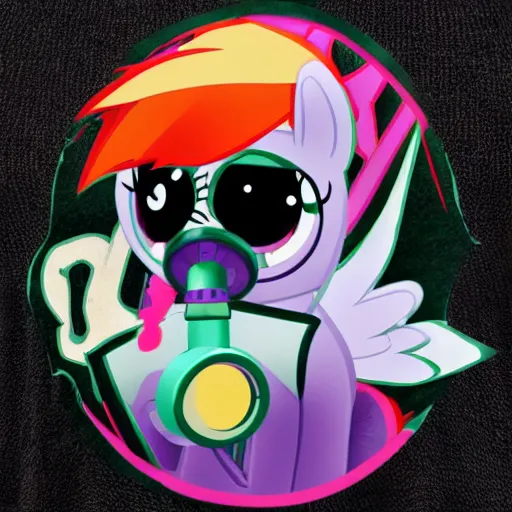 Image similar to my little pony gas mask