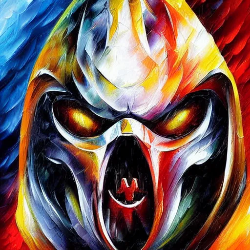 Image similar to digital painting of The Predator by Leonid Afremov