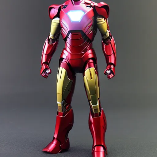 Image similar to iron man action figure, 4k realistic photo