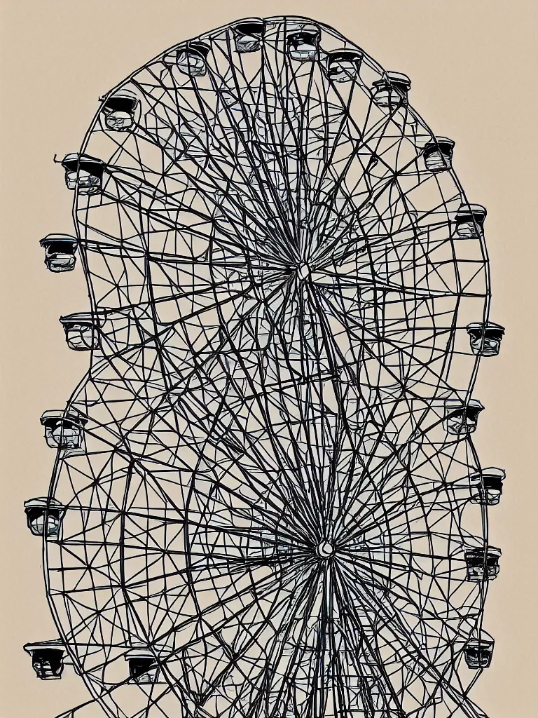 Image similar to ferris wheel by disney concept artists, blunt borders, rule of thirds