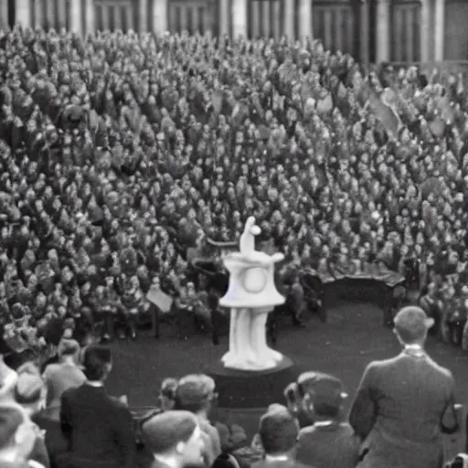 Prompt: my little pony at the reichstag speech, january 3 0, 1 9 3 9, very realistic, highly detailed