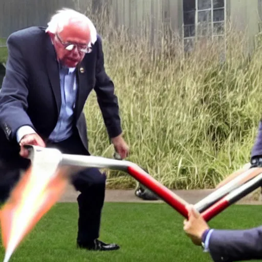 Image similar to bernie sanders using force lightning