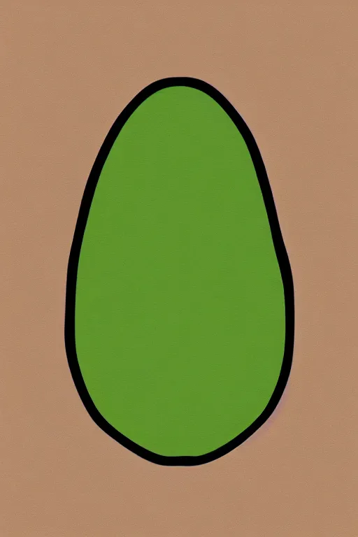 Image similar to minimalist boho style art of an avocado, illustration, vector art