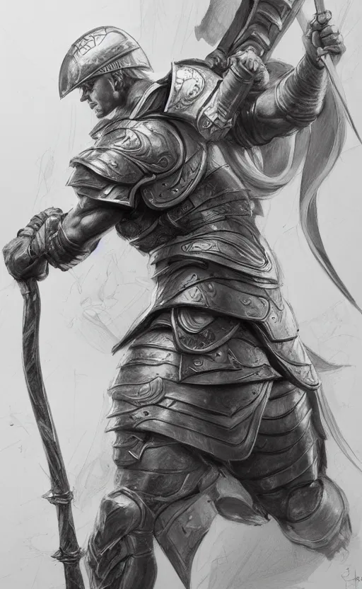 Image similar to highly detailed painting of achilles holding a spear and wearning a helmet, a pencil sketch by jesper ejsing, trending on artstation, high fantasy, loose pencil sketch, sketchy, concept art, cinematic, white space