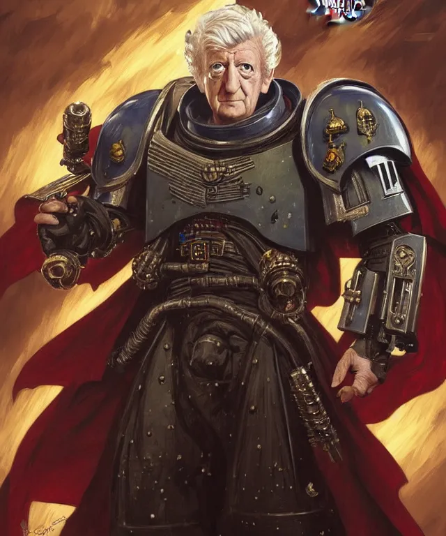 Jon Pertwee Doctor Who as Warhammer 40k Space Marine, | Stable ...