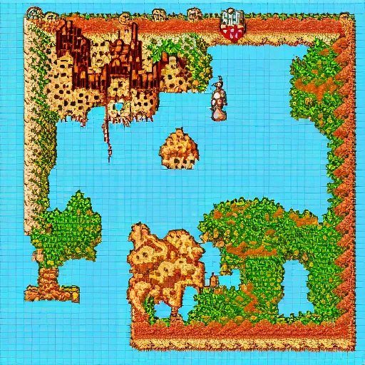 Image similar to fantasy rpg overworld map, three continents, 16-bit pixel