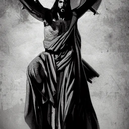 t - posing jesus christ, Stable Diffusion