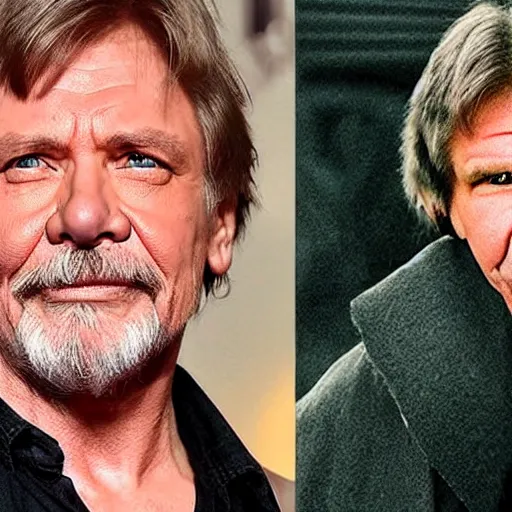 Image similar to mark hamill mixed with harrison ford