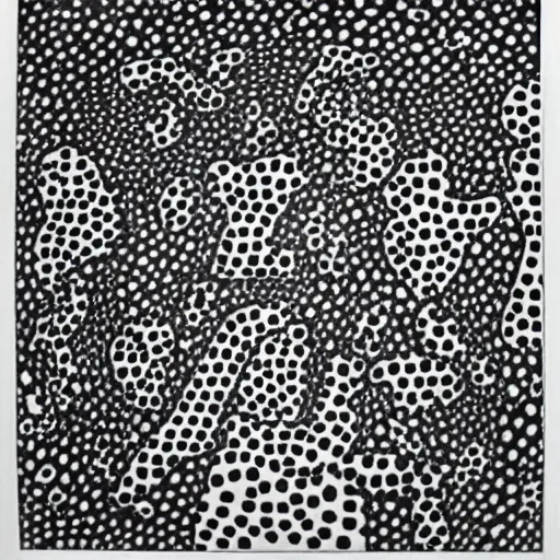 Prompt: yayoi kusama self portrait