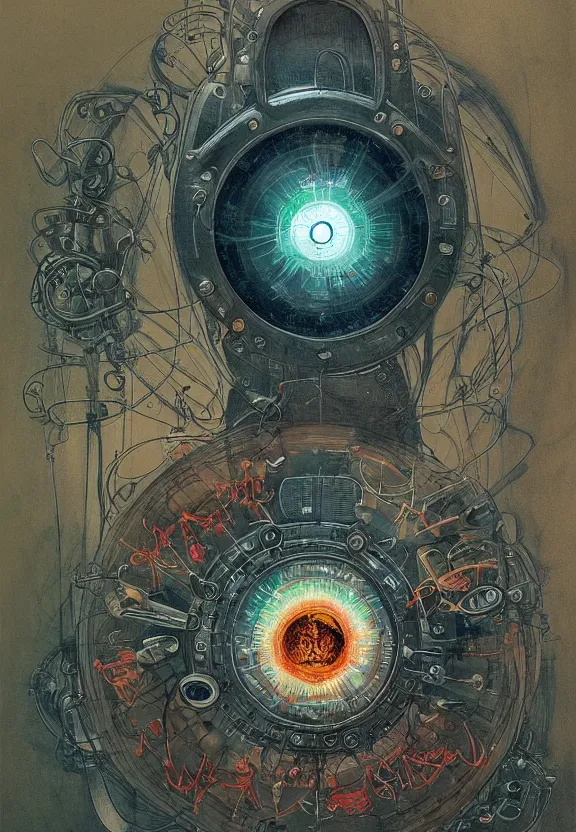 Image similar to simplicity, elegance, colorful medical equipment, cameras, radiating, mandala, minimalist environment, by ryan stegman and hr giger and esao andrews and maria sibylla merian eugene delacroix, gustave dore, thomas moran, the movie the thing, modern art, graffiti, saturated, in the style of bill sienkiewicz