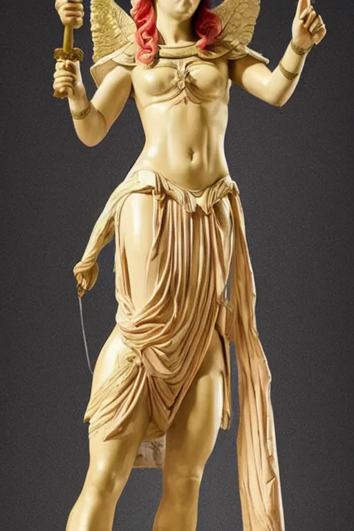 Image similar to an ancient greek statue of she - ra, the princess of power