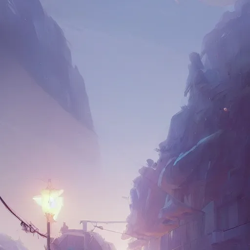 Prompt: depressing landscape, sadness, sorrow, emotional. cgsociety masterpiece, artstation trending, by rossdraws, ghibli, kimi no na wa, greg rutkowski, simon stalberg, greg manchess