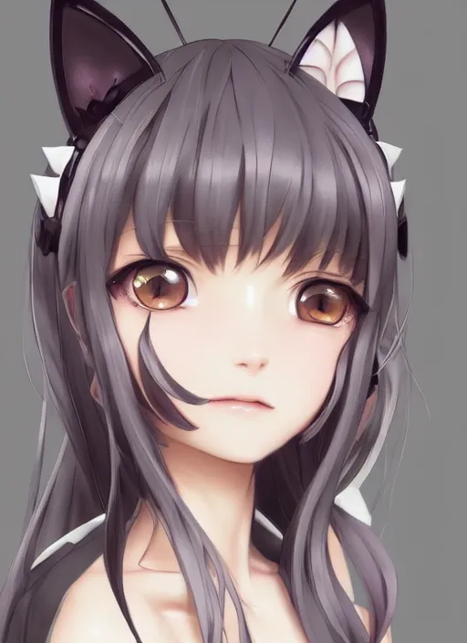 Prompt: nekopara fantastically detailed eyes cute girl portrait with fantastically detailed cat ears!!!!!!!!!!!! dressed like a cat modern anime style, made by Laica chrose, Mina Petrovic, Ross Tran, WLOP, Ruan Jia and Artgerm, Range Murata and William-Adolphe Bouguereau, Cell shading modern anime trending professional digital art unreal Engine Fantasy Illustration. award winning, Artstation, intricate details, realistic, Hyperdetailed, 8k resolution ethereal bloom effect in pastel colours