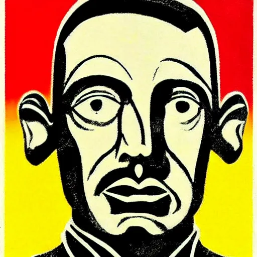 Image similar to esoteric orwellian art, nineteen eighty - four art deco, face, propaganda poster, totalitarian art