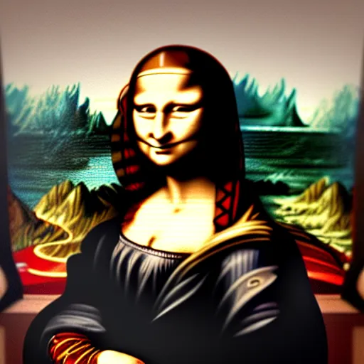 Prompt: mona lisa styled painting, league of legends