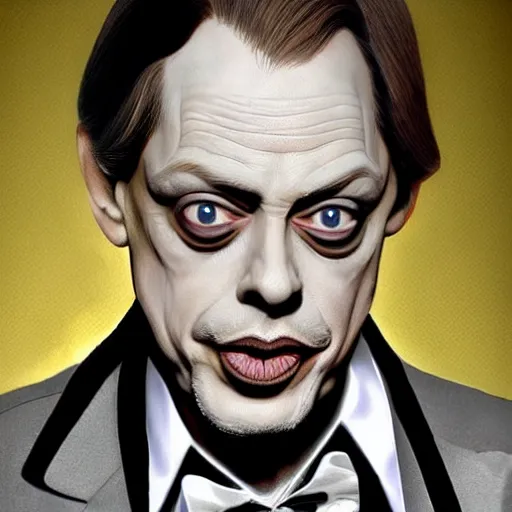 Prompt: Steve Buscemi as Harlequin, intricate, highly detailed, concept art, smooth, sharp focus