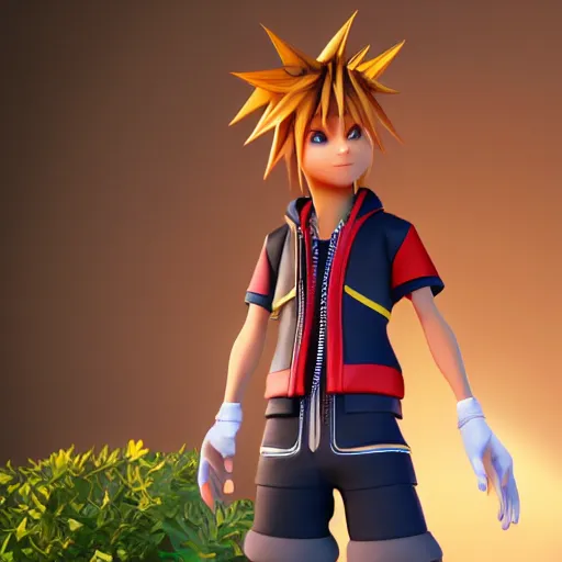 Prompt: photorealistic sora from kingdom hearts, octane render, ultra detailed, photorealistic render