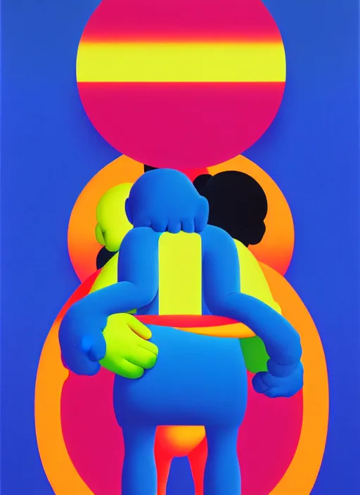 Image similar to help by shusei nagaoka, kaws, david rudnick, airbrush on canvas, pastell colours, cell shaded, 8 k