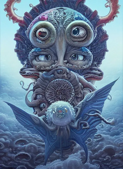 Prompt: Lovecraftian Grotesque Togepi portrait by Tristan Eaton_Stanley Artgerm and Tom Bagshaw,