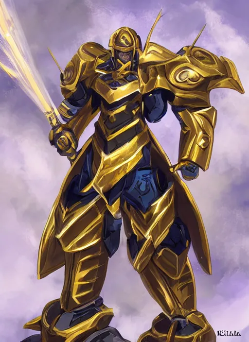 Image similar to gold paladin by kekai kotaki