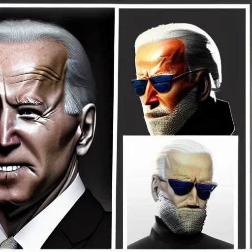 Prompt: Joe Biden, beard, eyepatch. Best of ArtStation.