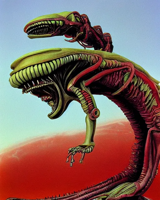 Image similar to alien xenomorph by roger dean