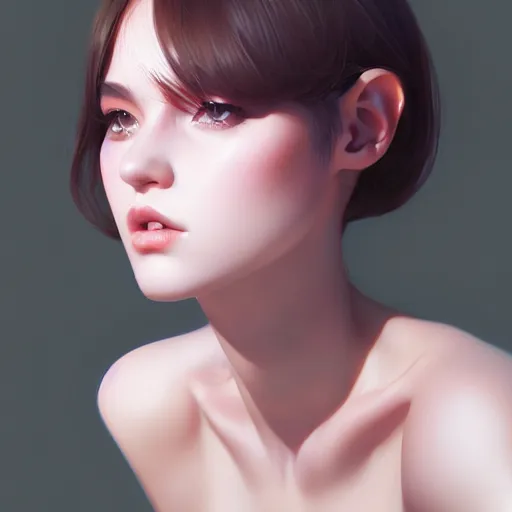 Prompt: a portrait of a beautiful model, art by ilya kuvshinov and wlop and artgerm, digital art, highly detailed, intricate, sharp focus, trending on artstation hq, deviantart, unreal engine 5, 4 k uhd image