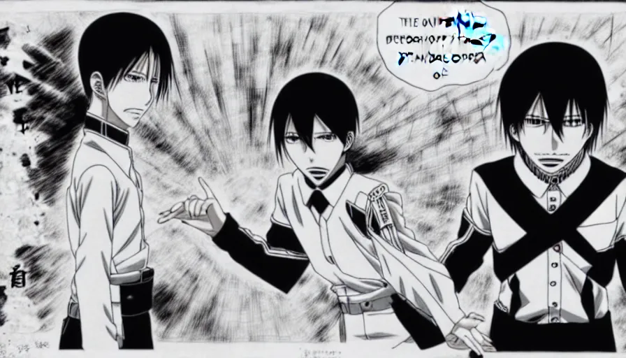 Image similar to the two complementary forces that make up all aspects and phenomena of life, by Hajime Isayama