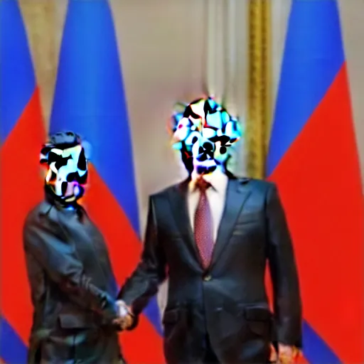 Prompt: Maduro shaking Putin's Hand