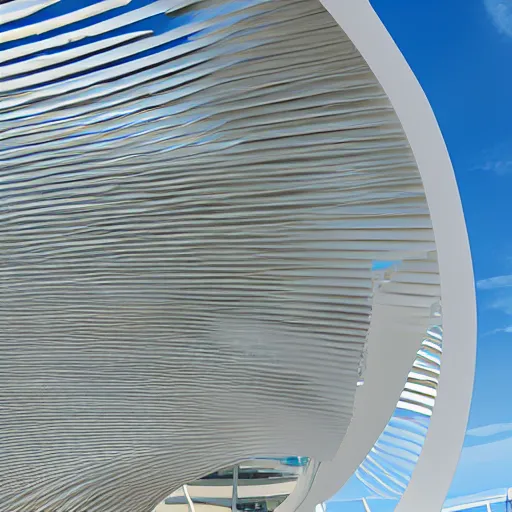 Image similar to building designed by santiago calatrava, unreal engine.