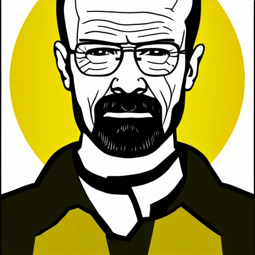 Image similar to walter white, vectorized