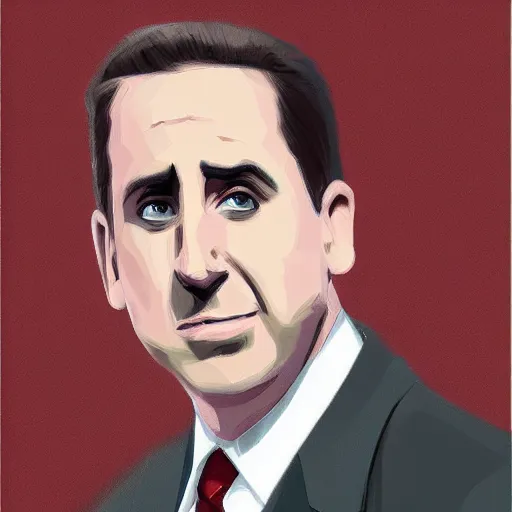 Prompt: michael scott by igor karazin