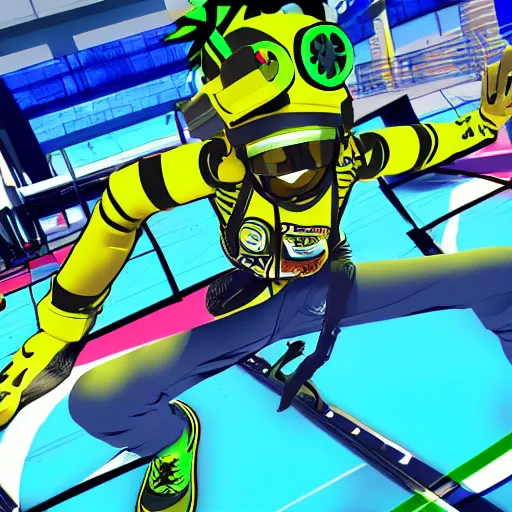 Image similar to jet set radio sequel screenshot, ps 5, cel - shading, unreal engine 5, 2 0 2 2