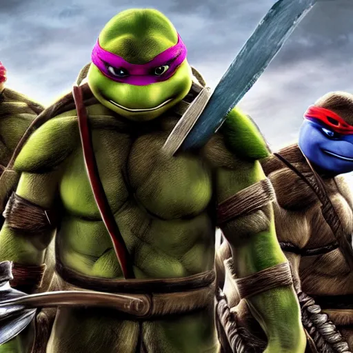 Super realistic image of the Teenage Mutant Ninja