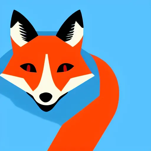 Prompt: an abstract, simplified icon depicting a fox's head, white background, elegant, award-winning, clever, render, blender, 3d