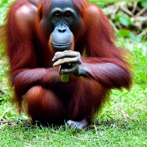 Image similar to orangutan smoking disposable vape