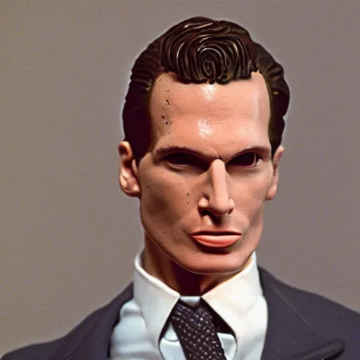 Image similar to greek statue of Patrick Bateman, viewed from above, in American Psycho (1999)