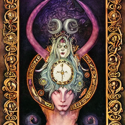 Prompt: aries zodiac artwork, mystic occult style, detailed, 8 k, symmetrical, by brian froud