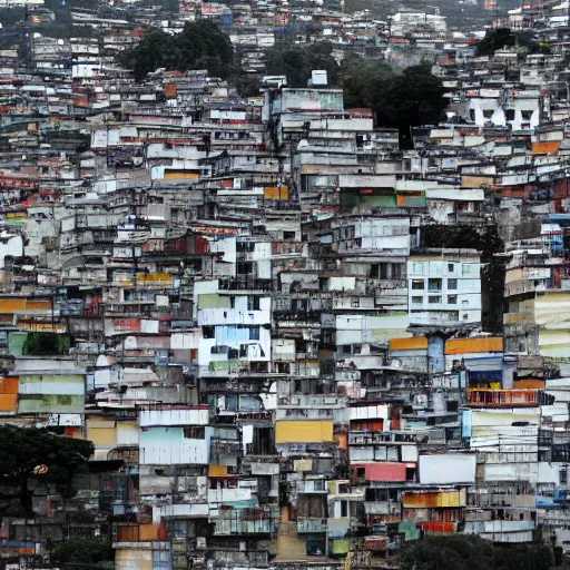 Image similar to the White House surrounded by favelas